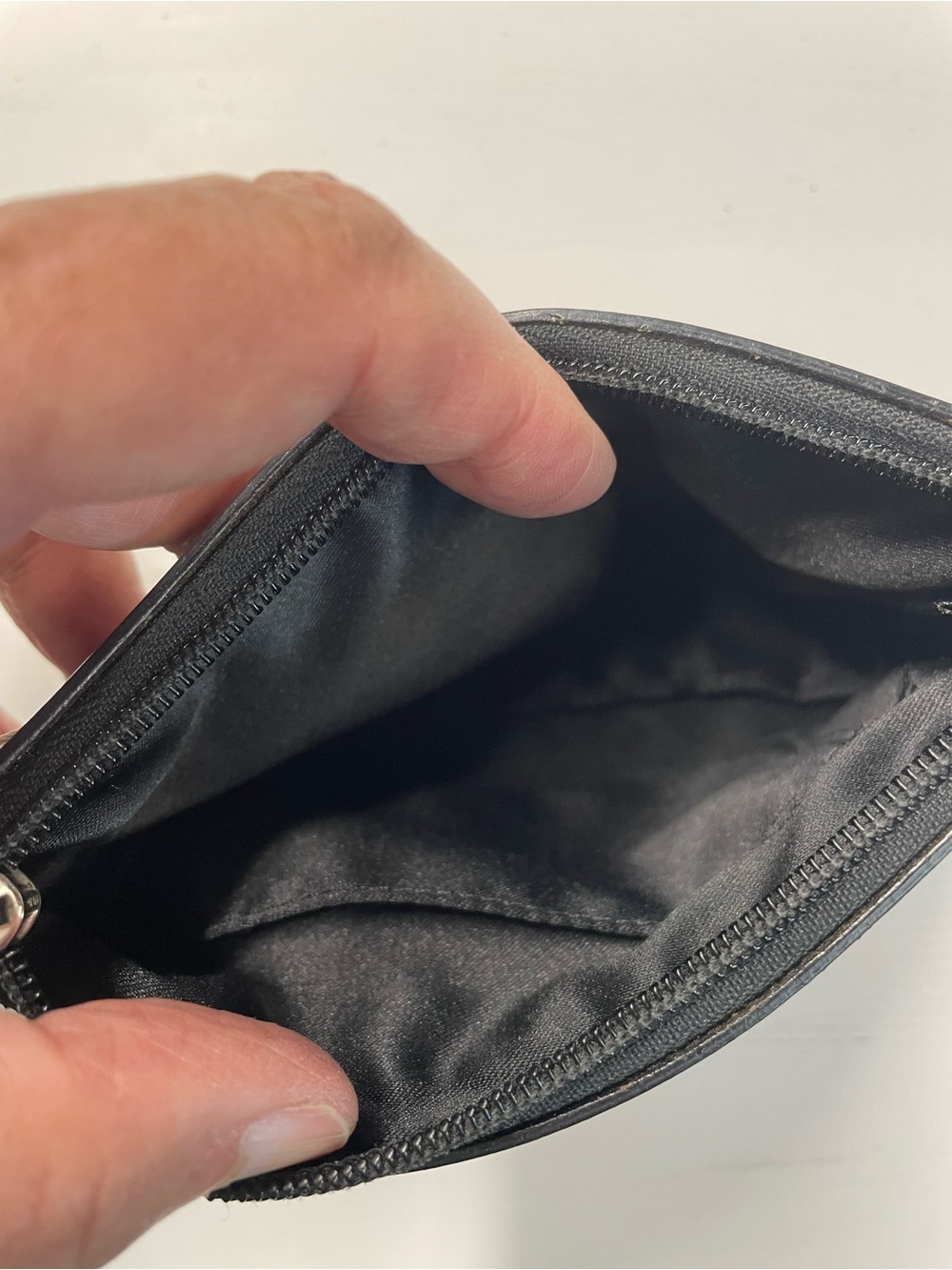 Coach Black Signature Jacquard Wristlet Mini Zip Pouch Y2K Silver ✨ - Picture 4 of 4